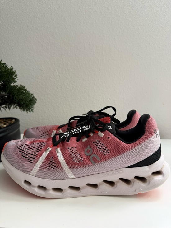 On Running Cloudsurfer Men size 11 Running Shoes — Coral red / white /Black main image 8
